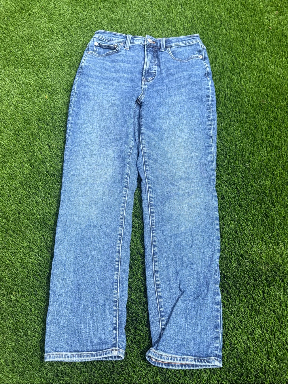 Madewell Blue Straight-Leg the perfect vintage jeans Women's Jeans